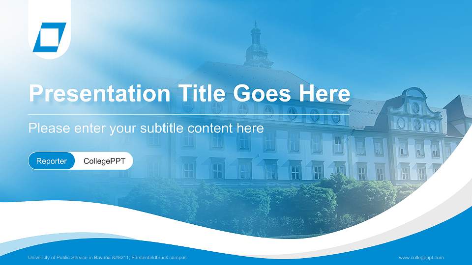 University of Public Service in Bavaria – Fürstenfeldbruck campus Lecture Sharing and Networking Event PPT Template16:9 ratio PPT effect preview image