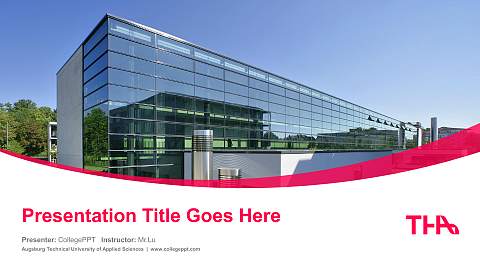 Augsburg Technical University of Applied Sciences Course/Courseware Creation PPT Template