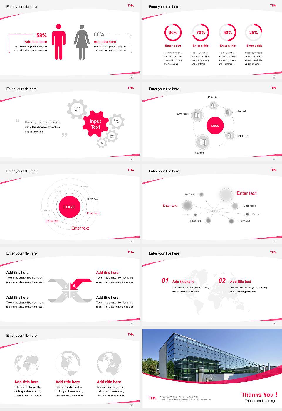 Augsburg Technical University of Applied Sciences Course/Courseware Creation PPT Template16:9 ratio PPT effect preview image4