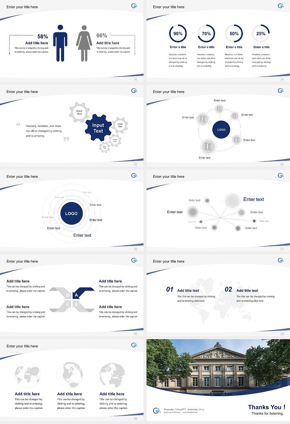 University of Göttingen Course/Courseware Creation PPT Template16:9 ratio PPT effect preview image4