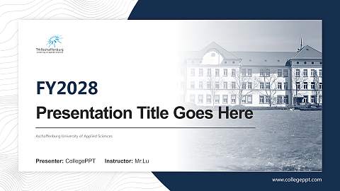 Aschaffenburg University of Applied Sciences Academic Presentation/Research Findings Report PPT Template