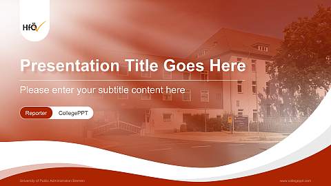 University of Public Administration Bremen Lecture Sharing and Networking Event PPT Template