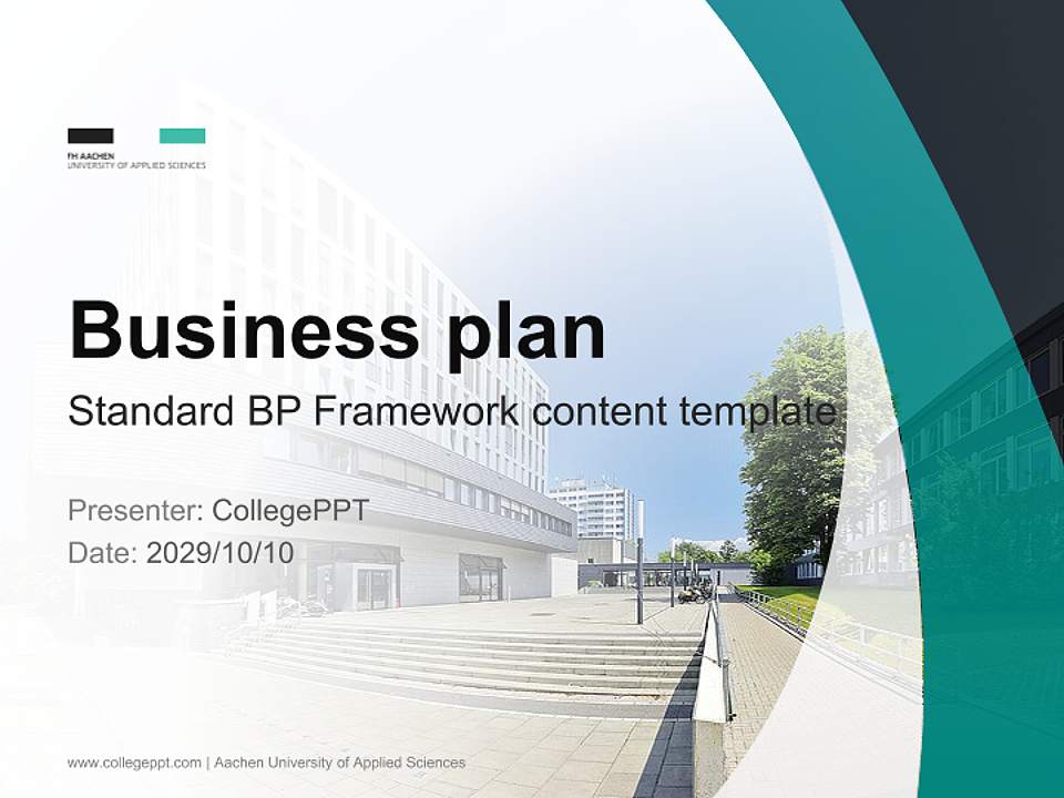 Aachen University of Applied Sciences Competition/Entrepreneurship Contest PPT Template4:3 ratio PPT effect preview image9