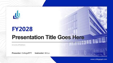 University of Paderborn Academic Presentation/Research Findings Report PPT Template