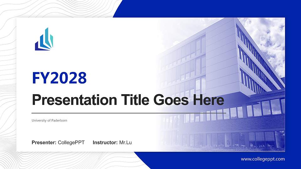 University of Paderborn Academic Presentation/Research Findings Report PPT Template16:9 ratio PPT effect preview image