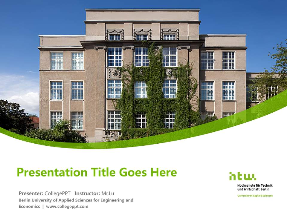 Berlin University of Applied Sciences for Engineering and Economics Course/Courseware Creation PPT Template4:3 ratio PPT effect preview image5