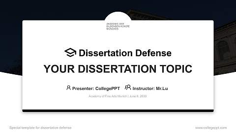Academy of Fine Arts Munich Graduation Thesis Defense PPT Template