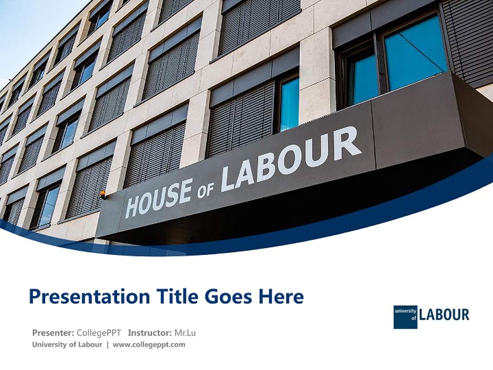 University of Labour Course/Courseware Creation PPT Template4:3 ratio PPT effect preview image5