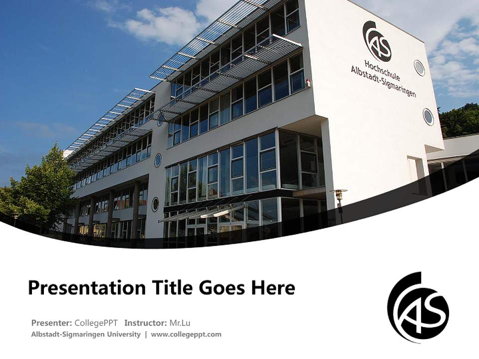 Albstadt-Sigmaringen University Course/Courseware Creation PPT Template4:3 ratio PPT effect preview image5