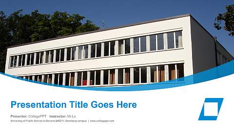 University of Public Service in Bavaria – Starnberg campus Course/Courseware Creation PPT Template