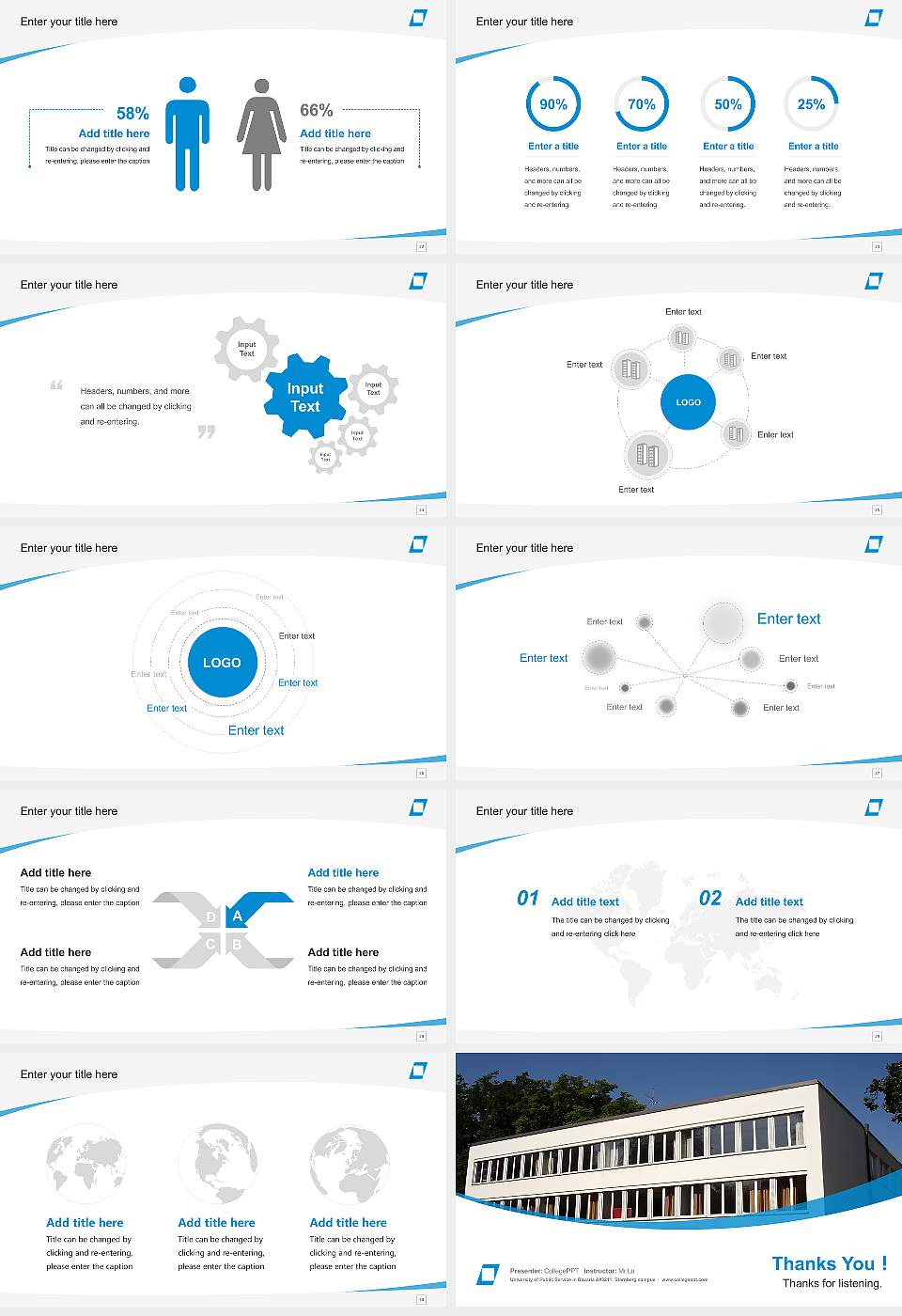 University of Public Service in Bavaria – Starnberg campus Course/Courseware Creation PPT Template16:9 ratio PPT effect preview image4