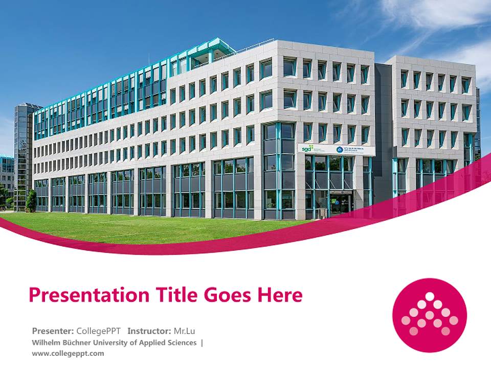 Wilhelm Büchner University of Applied Sciences Course/Courseware Creation PPT Template4:3 ratio PPT effect preview image5