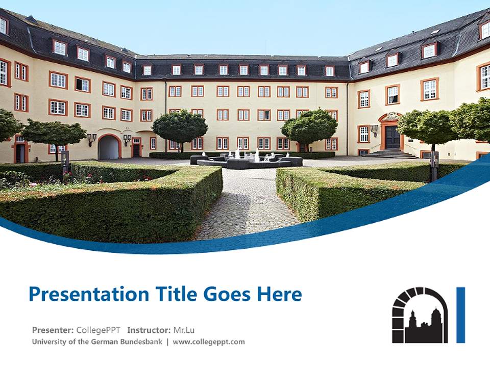 University of the German Bundesbank Course/Courseware Creation PPT Template4:3 ratio PPT effect preview image5