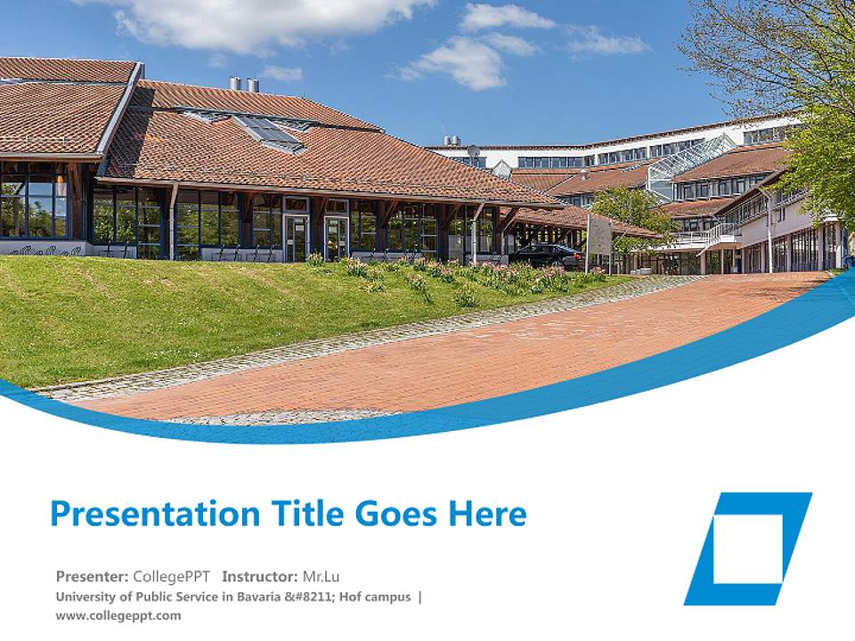 University of Public Service in Bavaria – Hof campus Course/Courseware Creation PPT Template4:3 ratio PPT effect preview image5