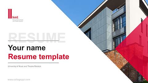 University of Music and Theatre Rostock Resume PPT Template