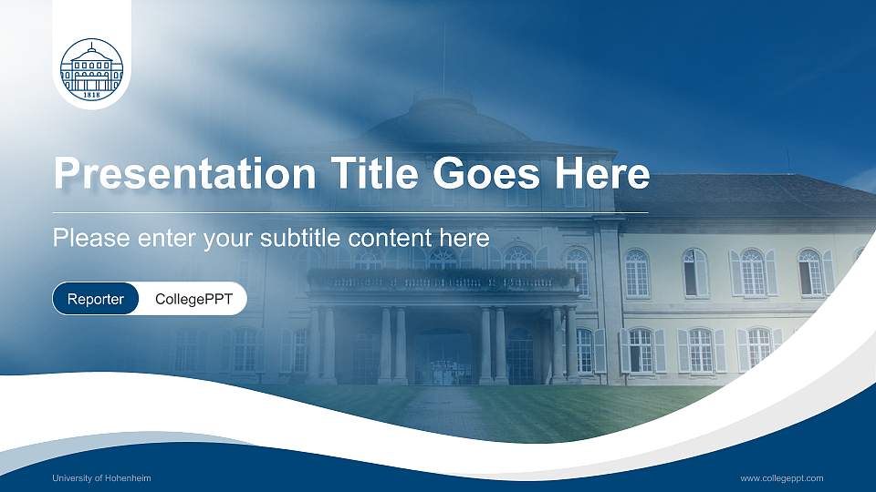 University of Hohenheim Lecture Sharing and Networking Event PPT Template16:9 ratio PPT effect preview image