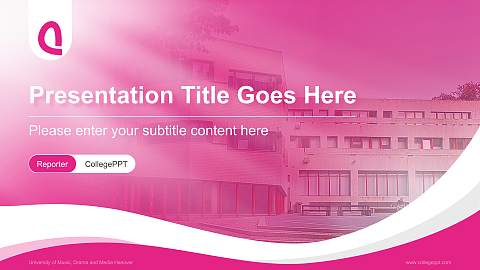 University of Music, Drama and Media Hanover Lecture Sharing and Networking Event PPT Template