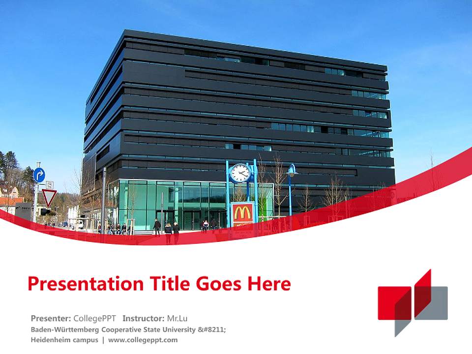 Baden-Württemberg Cooperative State University – Heidenheim campus Course/Courseware Creation PPT Template4:3 ratio PPT effect preview image5