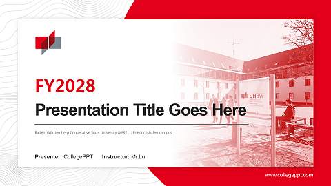 Baden-Württemberg Cooperative State University – Friedrichshafen campus Academic Presentation/Research Findings Report PPT Template