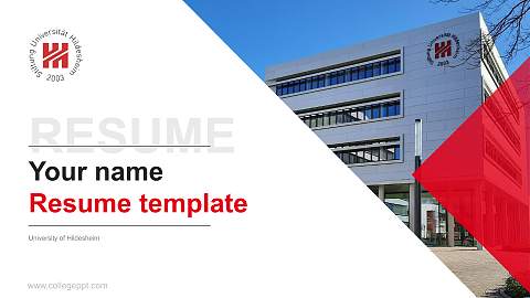 University of Hildesheim Resume PPT Template
