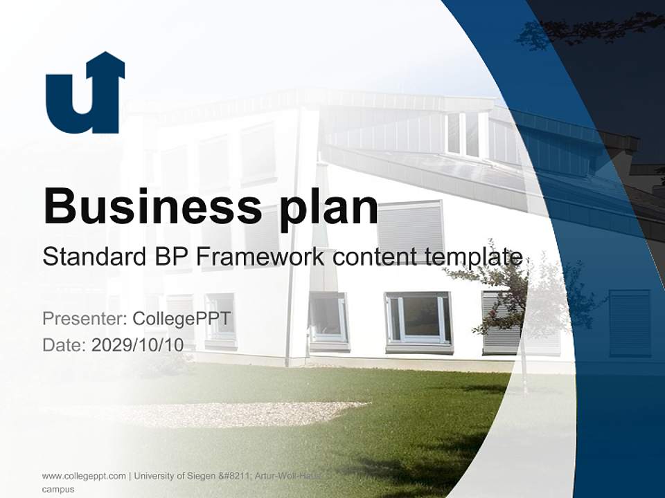 University of Siegen – Artur-Woll-Haus campus Competition/Entrepreneurship Contest PPT Template4:3 ratio PPT effect preview image9