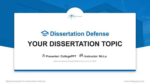 Aalen University of Applied Sciences Graduation Thesis Defense PPT Template