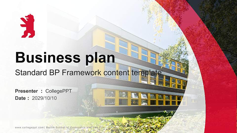 Berlin School of Economics and Law Competition/Entrepreneurship Contest PPT Template16:9 ratio PPT effect preview image