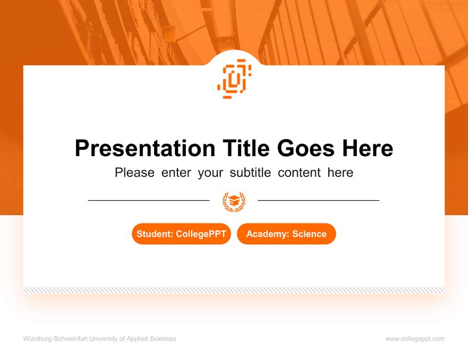 Würzburg-Schweinfurt University of Applied Sciences National Scholarship Defense PPT Template4:3 ratio PPT effect preview image4