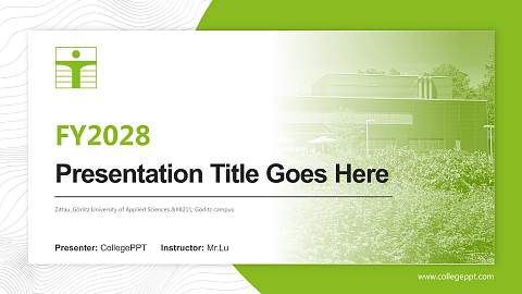 Zittau_Görlitz University of Applied Sciences – Görlitz campus Academic Presentation/Research Findings Report PPT Template