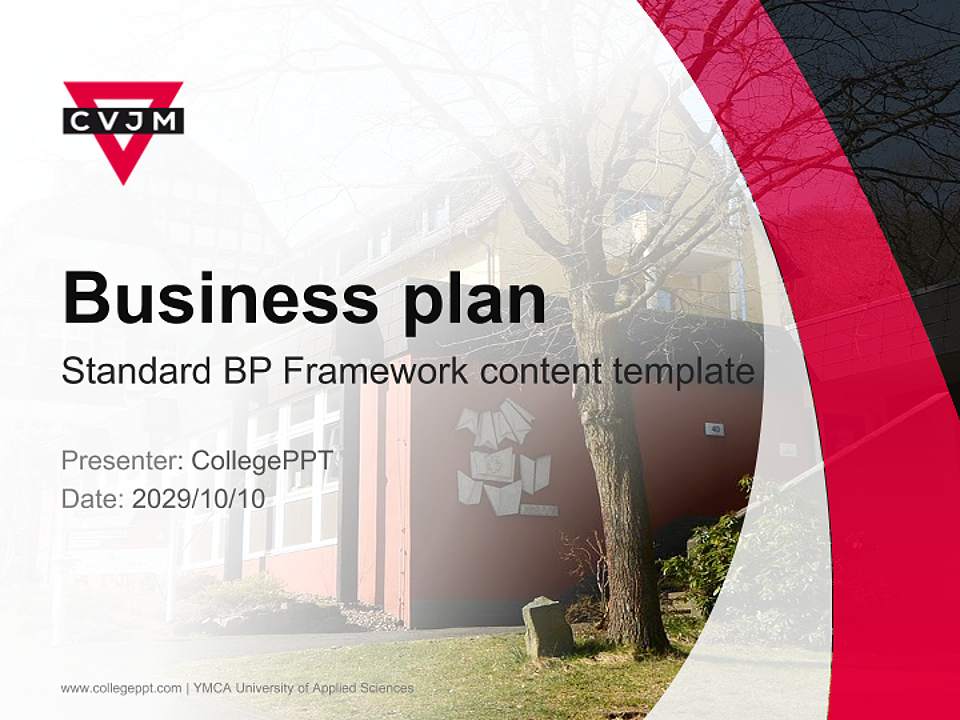 YMCA University of Applied Sciences Competition/Entrepreneurship Contest PPT Template4:3 ratio PPT effect preview image9