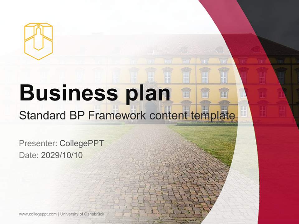 University of Osnabrück Competition/Entrepreneurship Contest PPT Template4:3 ratio PPT effect preview image9