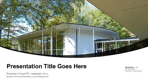 Academy of Fine Arts Nuremberg Course/Courseware Creation PPT Template