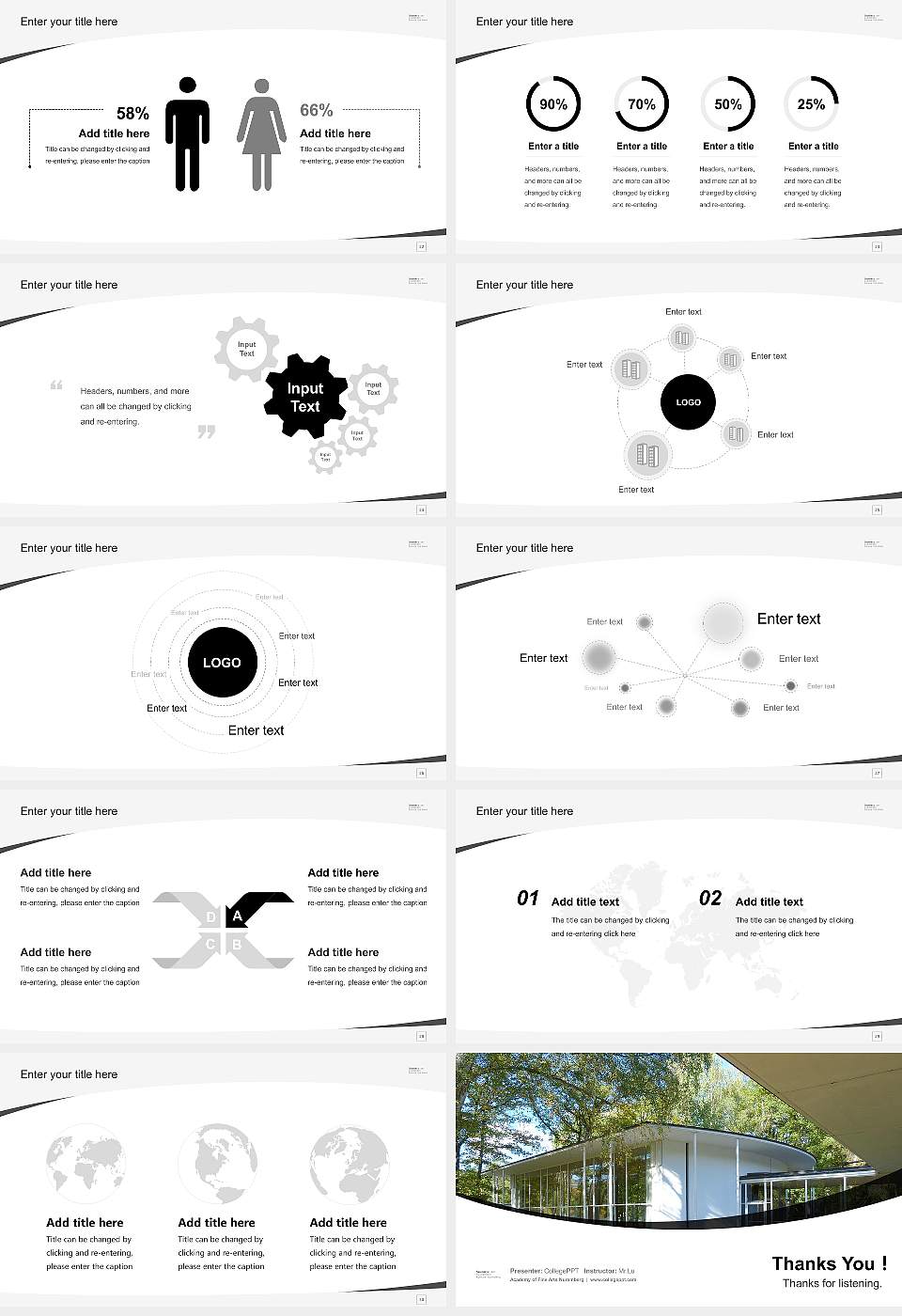 Academy of Fine Arts Nuremberg Course/Courseware Creation PPT Template16:9 ratio PPT effect preview image4