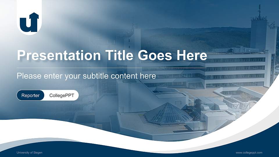 University of Siegen Lecture Sharing and Networking Event PPT Template16:9 ratio PPT effect preview image