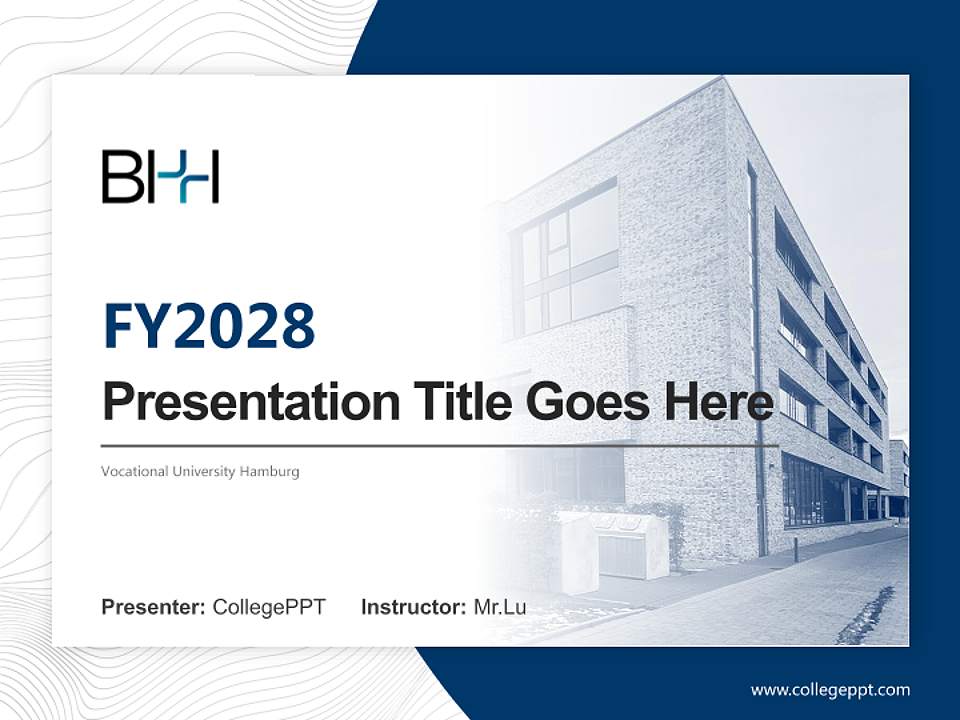 Vocational University Hamburg Academic Presentation/Research Findings Report PPT Template4:3 ratio PPT effect preview image5