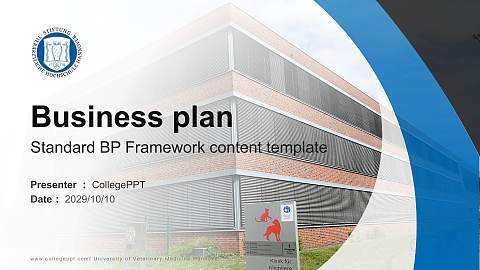 University of Veterinary Medicine Hannover Competition/Entrepreneurship Contest PPT Template