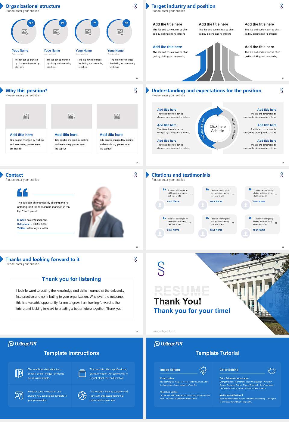 University of Public Administration and Law Saxony Resume PPT Template16:9 ratio PPT effect preview image4