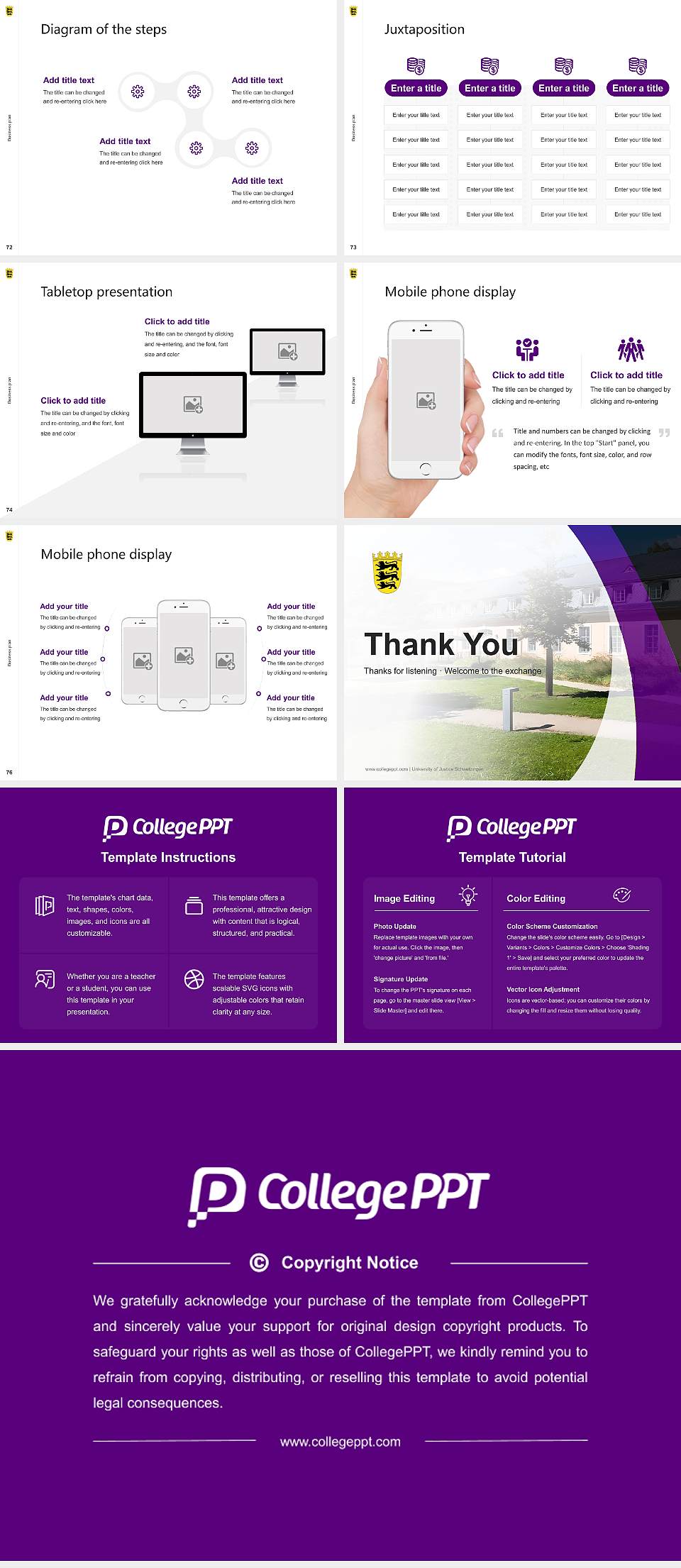University of Justice Schwetzingen Competition/Entrepreneurship Contest PPT Template4:3 ratio PPT effect preview image9