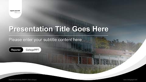 Zeppelin University – See campus Lecture Sharing and Networking Event PPT Template