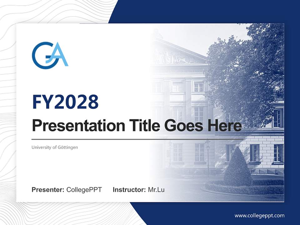 University of Göttingen Academic Presentation/Research Findings Report PPT Template4:3 ratio PPT effect preview image5