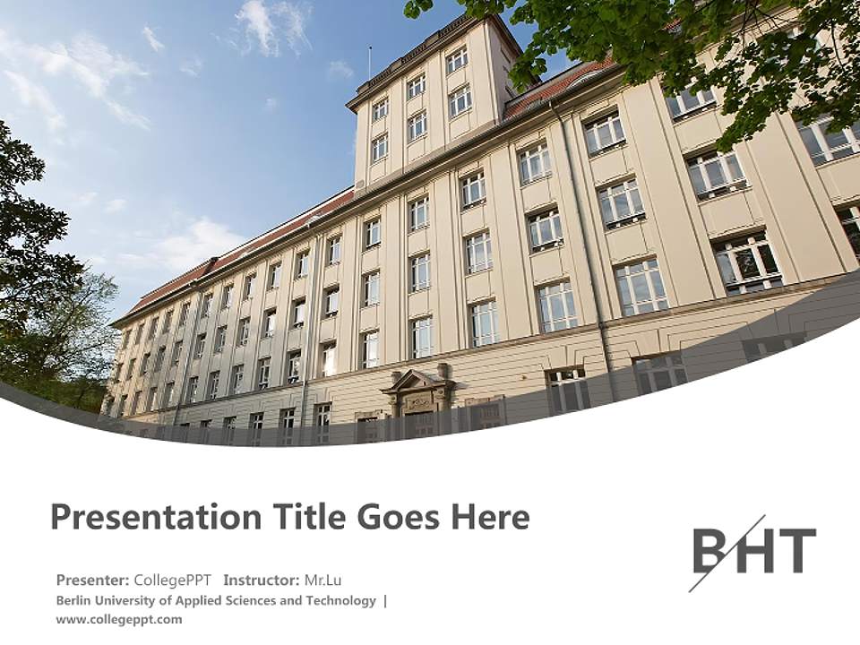 Berlin University of Applied Sciences and Technology Course/Courseware Creation PPT Template4:3 ratio PPT effect preview image5