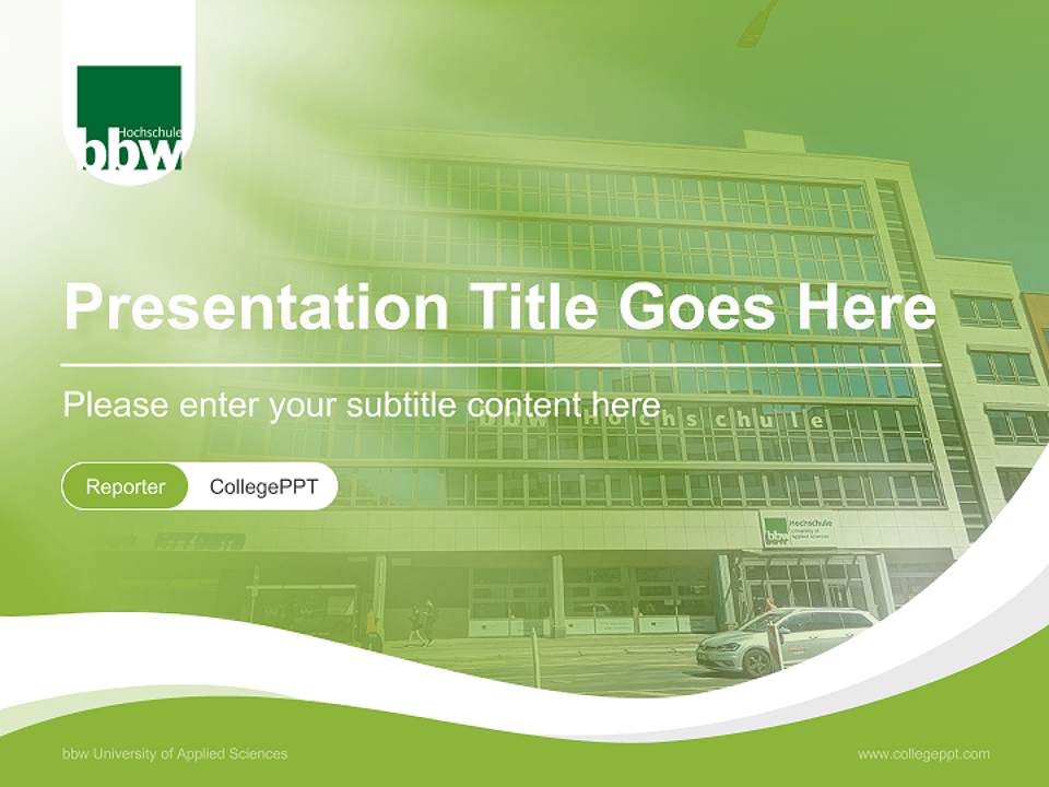 bbw University of Applied Sciences Lecture Sharing and Networking Event PPT Template4:3 ratio PPT effect preview image4