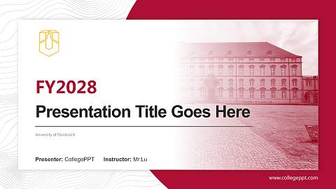 University of Osnabrück Academic Presentation/Research Findings Report PPT Template