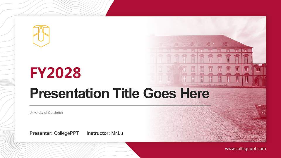 University of Osnabrück Academic Presentation/Research Findings Report PPT Template16:9 ratio PPT effect preview image