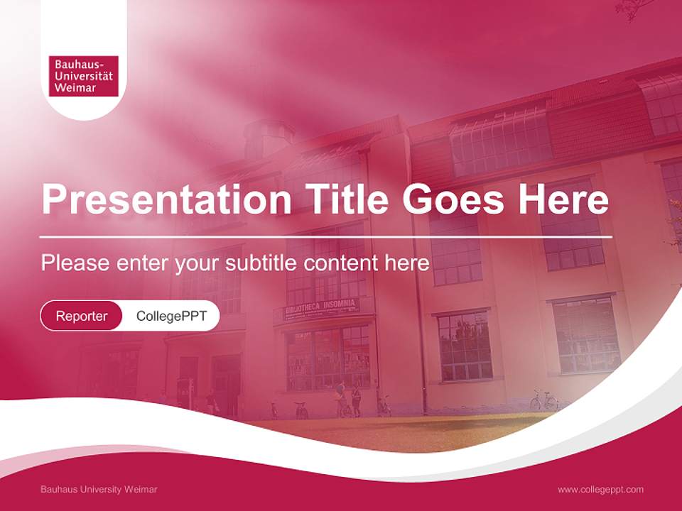 Bauhaus University Weimar Lecture Sharing and Networking Event PPT Template4:3 ratio PPT effect preview image4