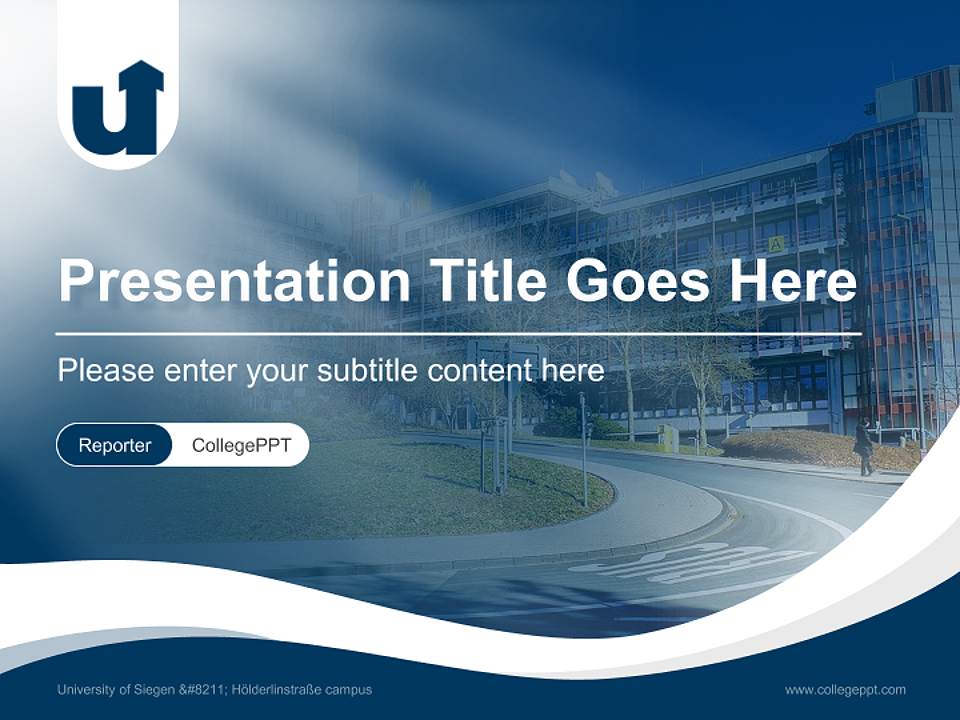 University of Siegen – Hölderlinstraße campus Lecture Sharing and Networking Event PPT Template4:3 ratio PPT effect preview image4