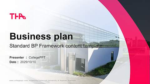 Augsburg Technical University of Applied Sciences Competition/Entrepreneurship Contest PPT Template