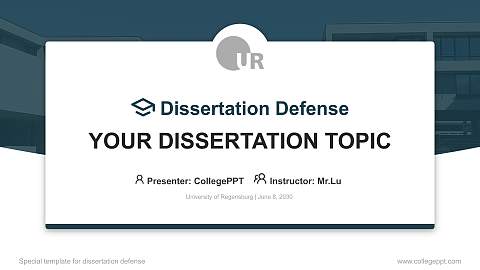 University of Regensburg Graduation Thesis Defense PPT Template