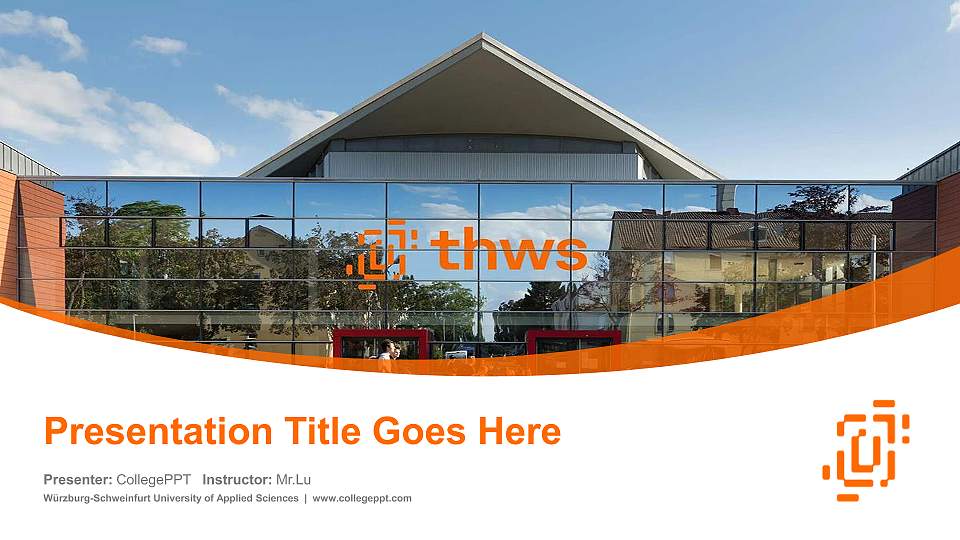 Würzburg-Schweinfurt University of Applied Sciences Course/Courseware Creation PPT Template16:9 ratio PPT effect preview image