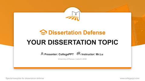 University of Passau Graduation Thesis Defense PPT Template